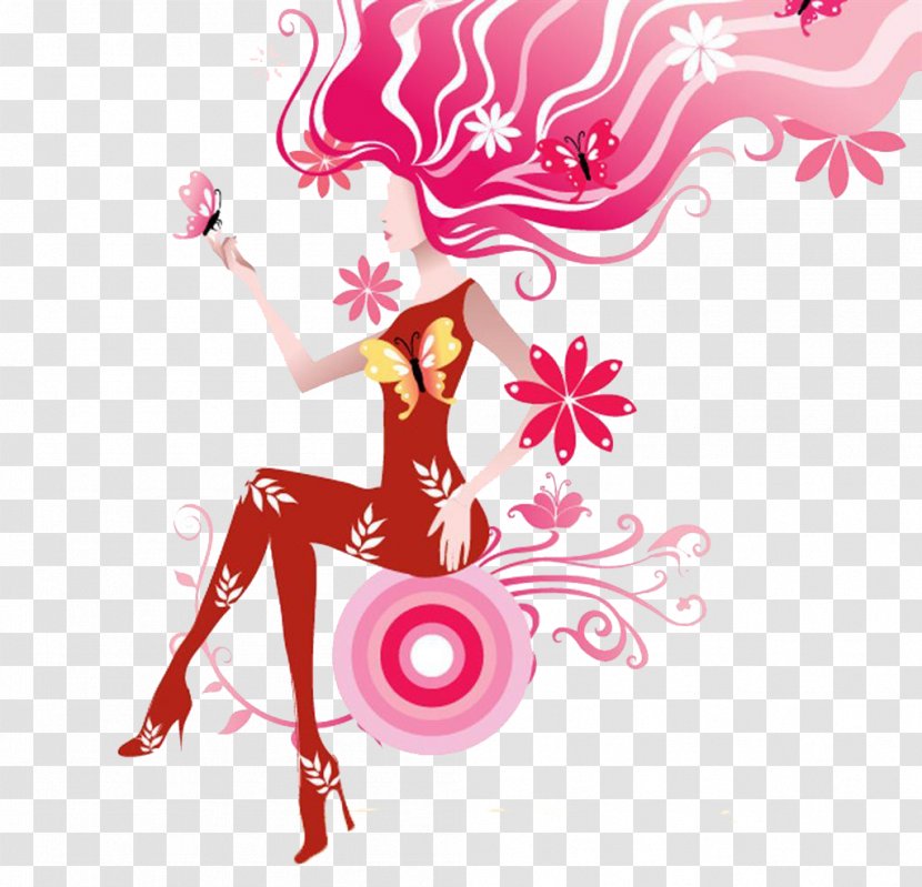 Woman - Pink - Fashionable Women Transparent PNG