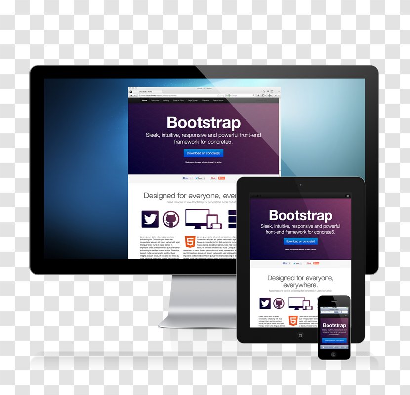 Responsive Web Design Bootstrap Development JavaScript HTML - Media Transparent PNG