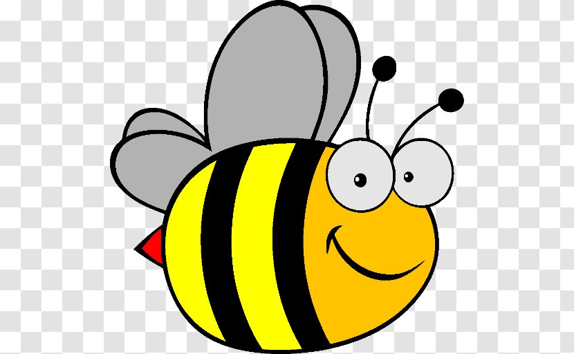 Bee Cartoon - Smiley Transparent PNG