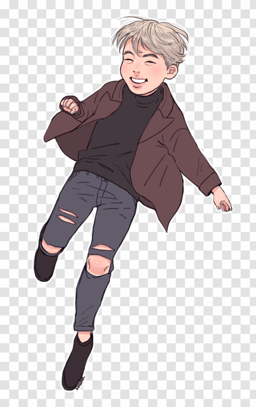 Jin BTS Male Clothing Shoe - Watercolor - Ripped Transparent PNG