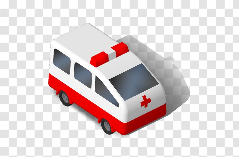 Ambulance Vehicle - Mode Of Transport - Hand-painted Transparent PNG