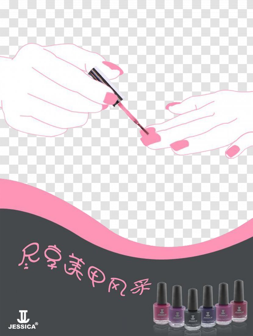 Poster Nail Polish Make-up - Pink Transparent PNG