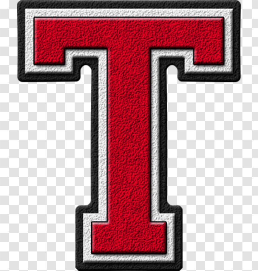 Varsity Letter Alphabet Taw - Red - L Transparent PNG