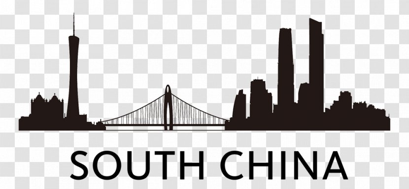 Skyline Silhouette Logo MIra Design Black - China Town Transparent PNG