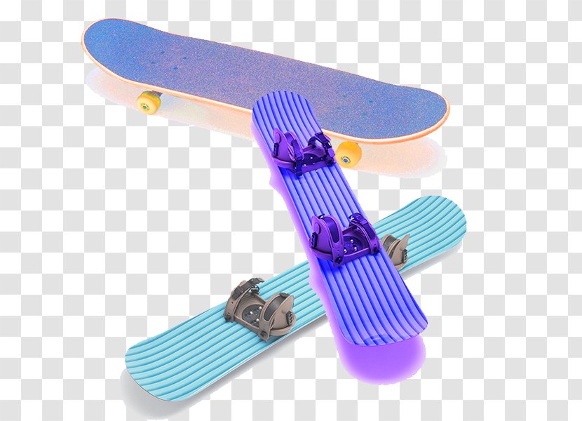 Purple Skateboarding - Skateboard - Object Color Scooter Transparent PNG
