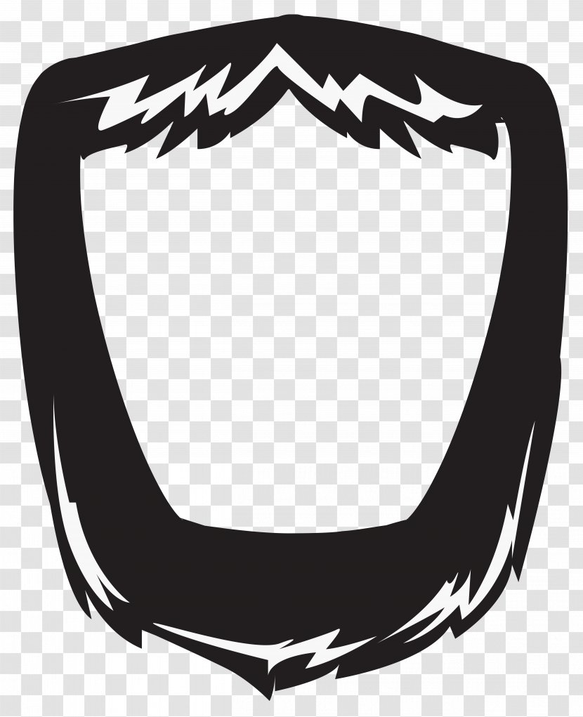 Clip Art - Black And White - Movember Beard Clipart Transparent PNG