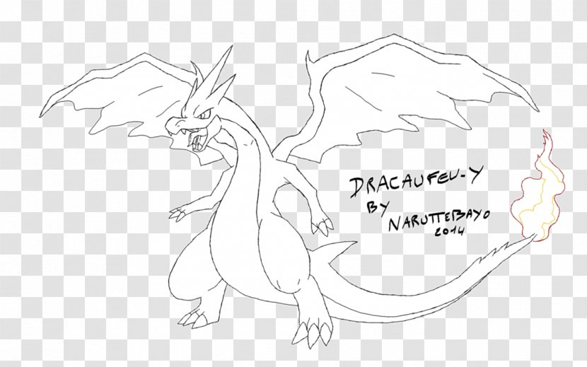 Sketch Mammal Product Line Art Cartoon - Silhouette - Charizard Transparent PNG