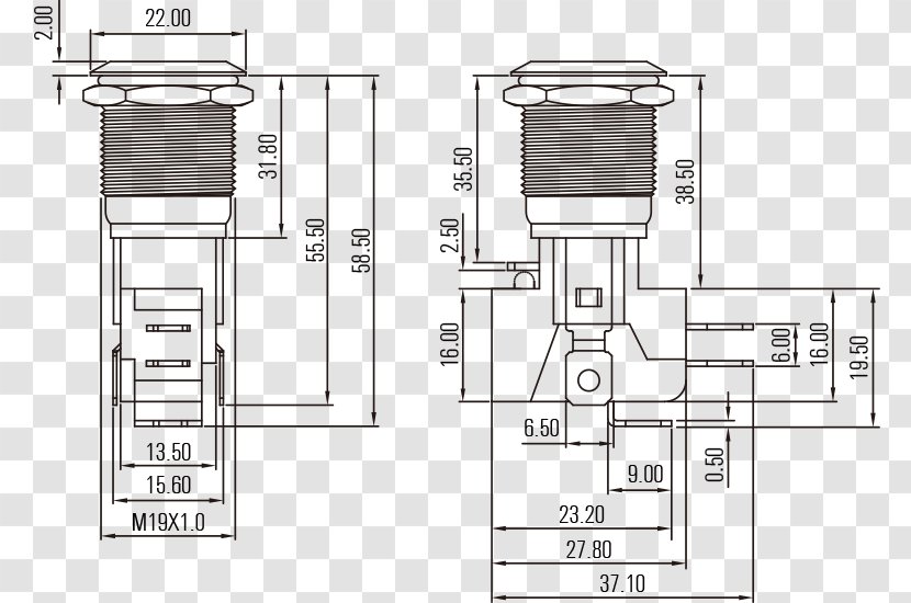 Vandal-resistant Switch Electrical Switches Floor Plan Electricity Vandalism - Vandalresistant - Latching Transparent PNG