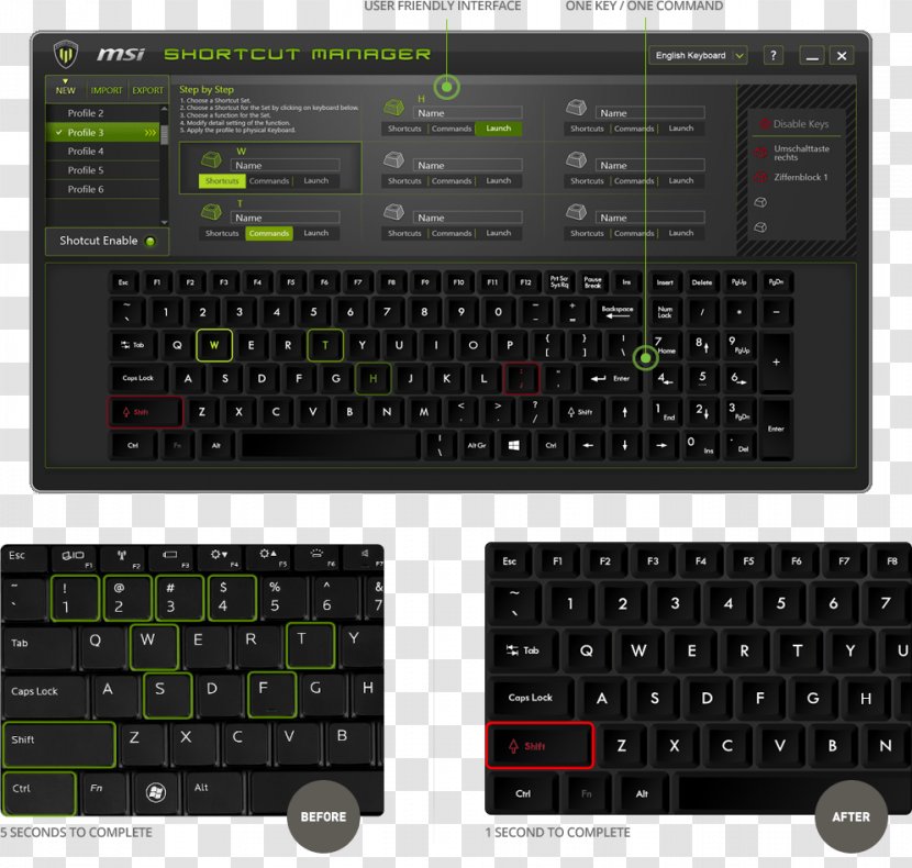 Computer Keyboard Numeric Keypads Space Bar Touchpad Laptop - Electronics Transparent PNG