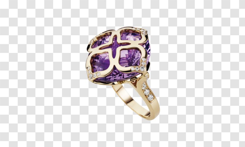 Earring Jewellery Chopard Amethyst - Metal - Ring Material Transparent PNG
