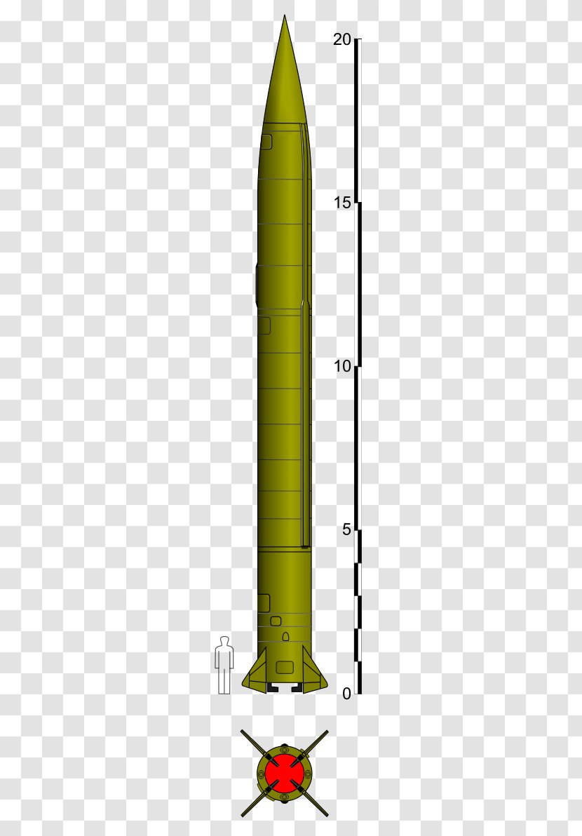 Rocket Kapustin Yar SS-3 Shyster Intermediate-range Ballistic Missile - Grau Transparent PNG