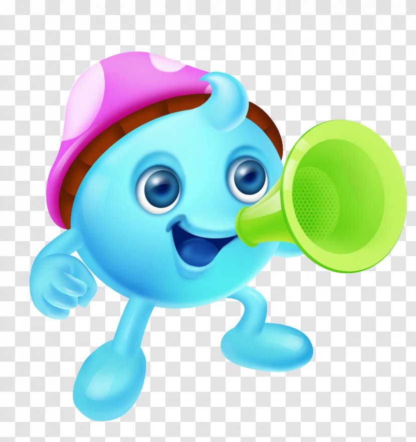 Animation Computer File - Gratis - He Took The Horn Of Blue Water Droplets Transparent PNG