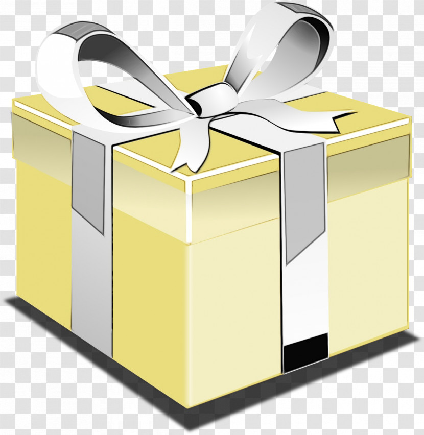 Ribbon Yellow Box Shipping Box Material Property Transparent PNG