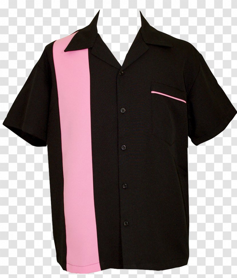 T-shirt Dress Shirt Bowling Sleeve - Thomas Pink - Button Transparent PNG