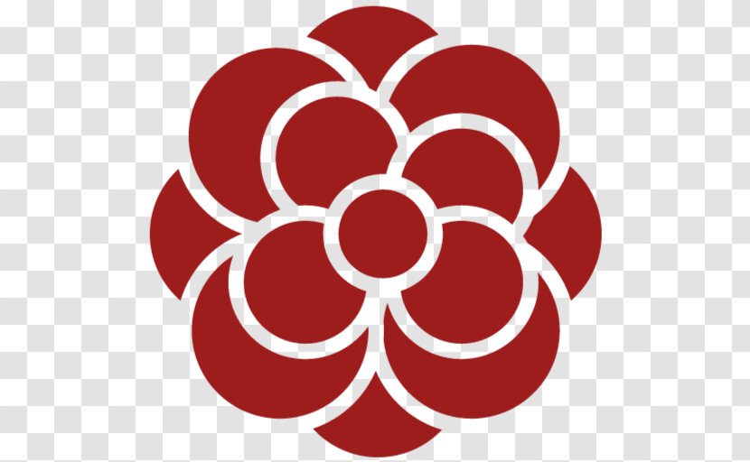 Petal Flower Symbol Icon Design - Red Transparent PNG