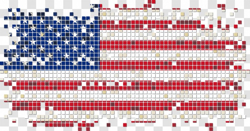 Flag Pixel Illustration - Stock Photography - Vector American Transparent PNG