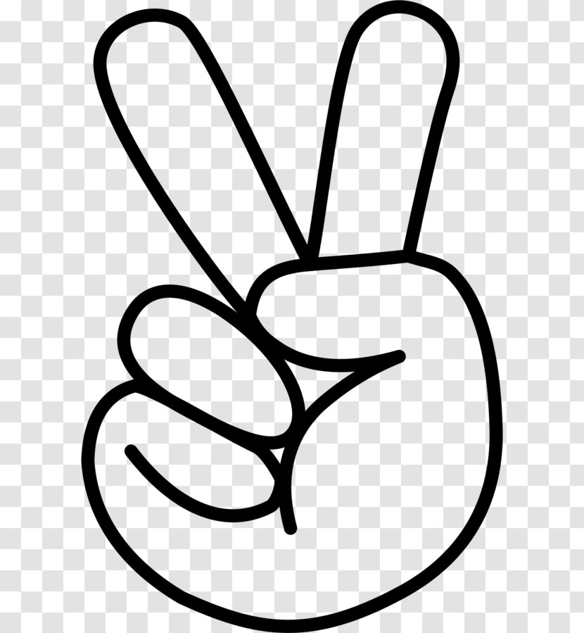 Peace Symbols V Sign Drawing Clip Art - Digit - Symbol Transparent PNG