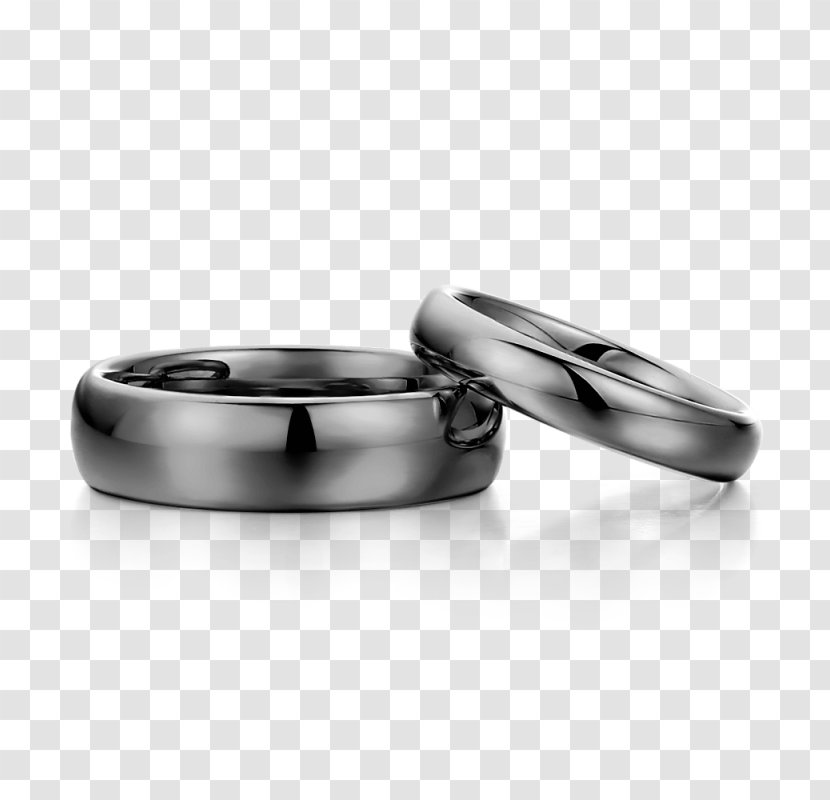 Silver Wedding Ring Body Jewellery - Couple Rings Transparent PNG