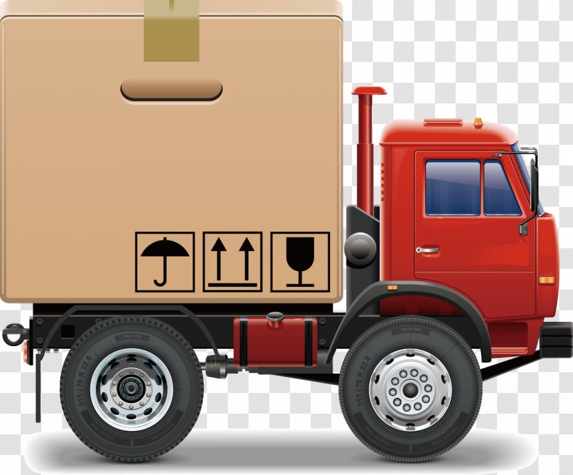 Truck Intermodal Container Cargo Freight Transport - Vector Transparent PNG