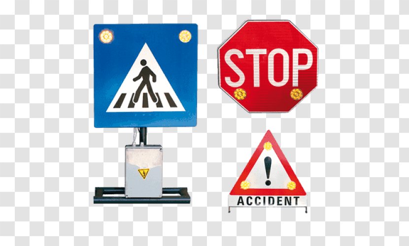 Traffic Sign Stop Pedestrian Crossing Intersection - Area - Lampiatildeo Border Transparent PNG