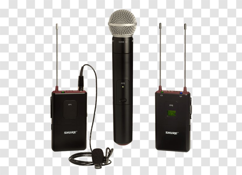 Wireless Microphone Shure SM58 Lavalier - Transmitter Transparent PNG