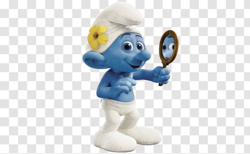 Stuffed Toy Material Figurine - Vanity Smurf Transparent PNG