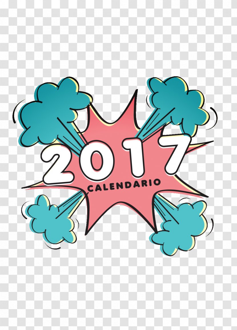 Calendar Vexel - Pink - Welcome New Year 2017 Transparent PNG