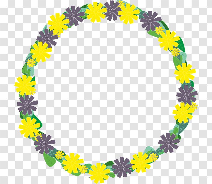 Wreath Yellow Flower Garland Clip Art Transparent PNG