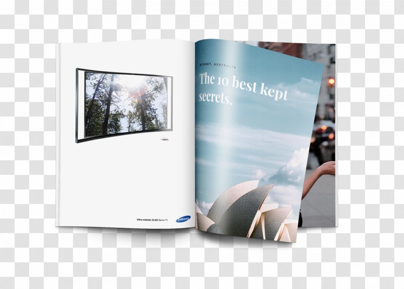 Brand Display Advertising Television Samsung - Book Mockup Transparent PNG