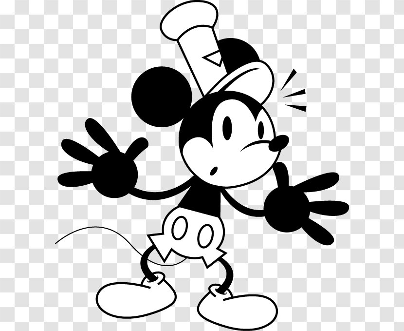 Mickey Mouse Black And White Clip Art - Happiness - The Old Man Who Fell Bled Transparent PNG