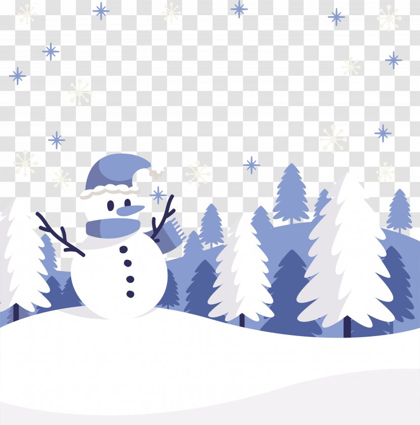 Snowman Euclidean Vector - In The Snow Transparent PNG