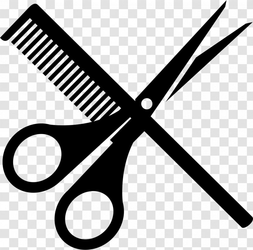Comb Scissors Hairdresser Hair-cutting Shears Clip Art - Scissor Transparent PNG