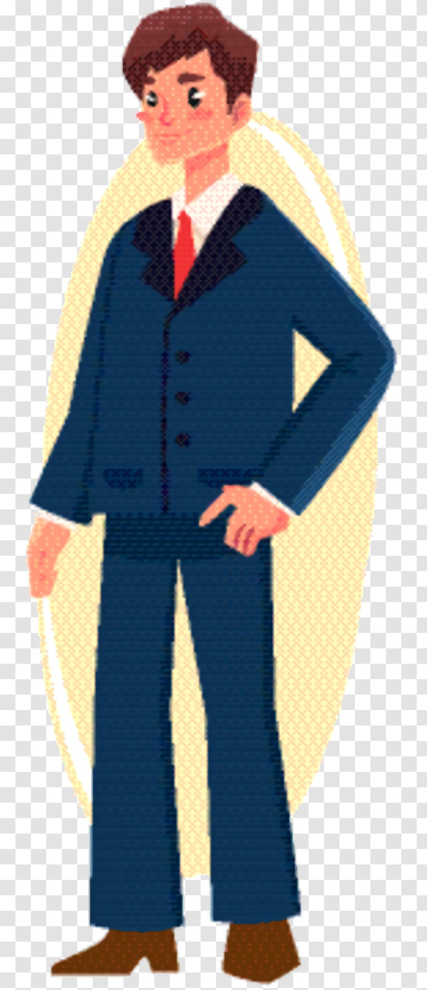Boy Cartoon - Character - Suit Electric Blue Transparent PNG