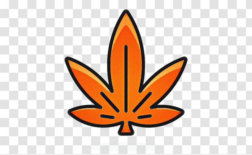 Cannabis Leaf Background - Plant - Orange Transparent PNG