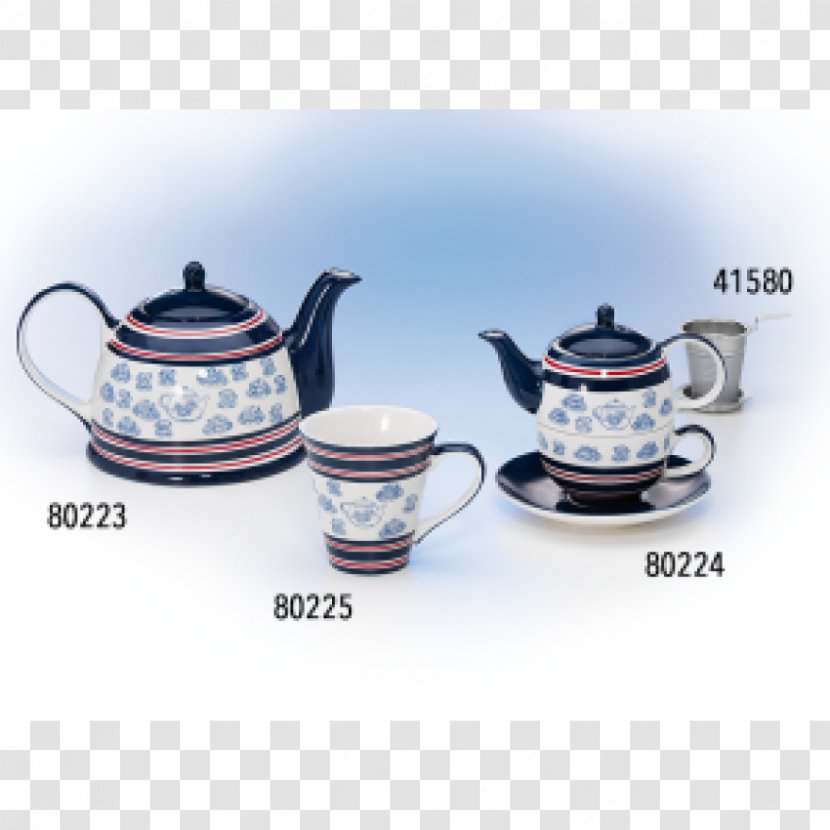 Tea Set Kettle Porcelain Coffee Cup Transparent PNG