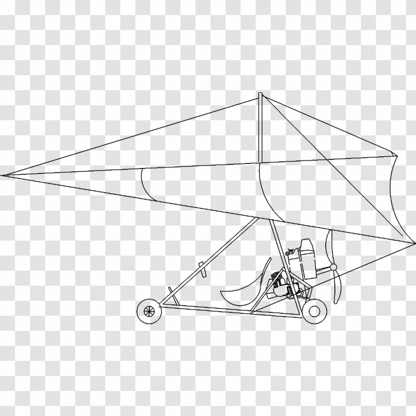 Building Information Modeling Hang Gliding Computer-aided Design Wing - Black And White - Hang-glider Transparent PNG