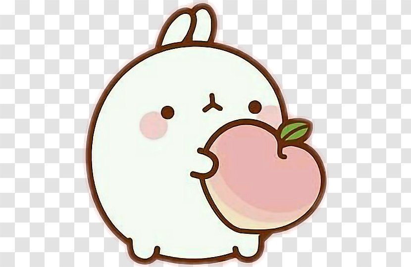 Peach Leporids Desktop Wallpaper Rabbit - Cartoon - Sticker Transparent PNG