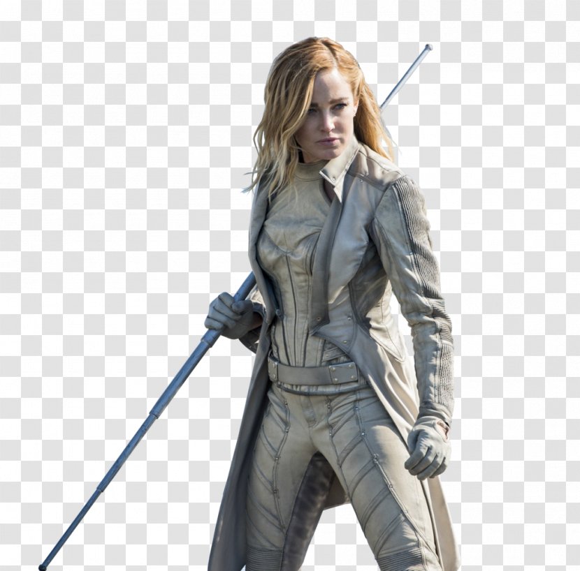 Sara Lance Black Canary Rip Hunter Green Arrow Commander Steel - Flash Vs - Leather Jacket Transparent PNG