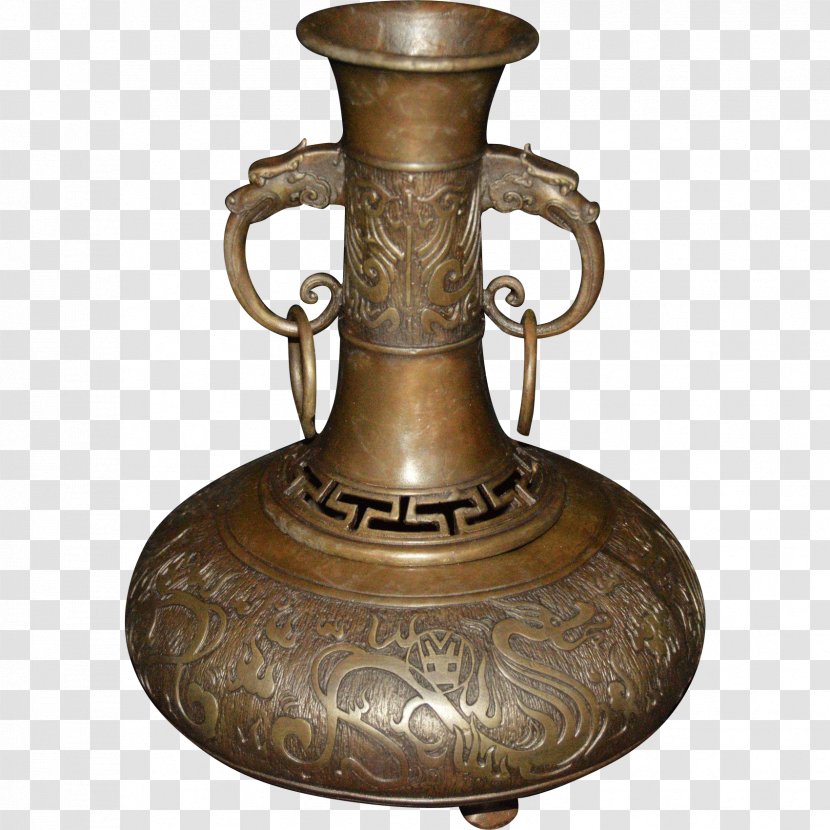 Copper Metal 01504 Vase Artifact - Incense Transparent PNG