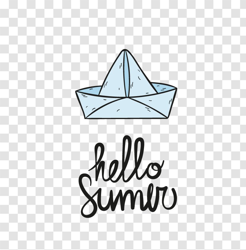 Paper Poster Summer - Triangle - Vector Folding Boat Transparent PNG