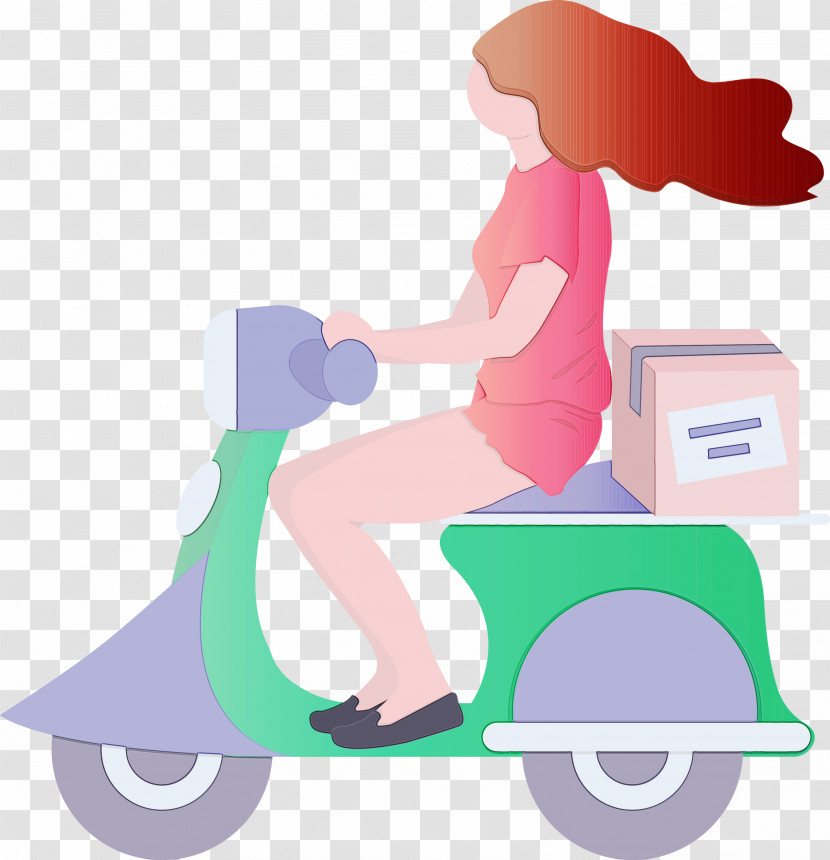 Scooter Vespa Vehicle Riding Toy Transparent PNG