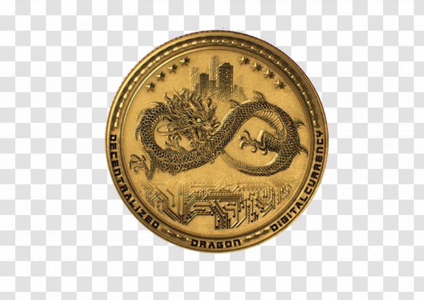 Initial Coin Offering Dragon Coins Blockchain Cryptocurrency - Frame Transparent PNG