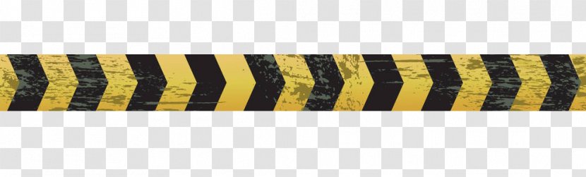 Adhesive Tape Barricade - Yellow - Mottled Traffic Warning Belt Transparent PNG