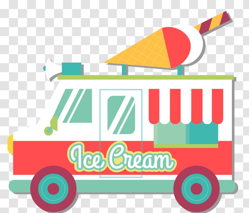 Ice Cream Cone Van - Technology - Vector Truck Transparent PNG