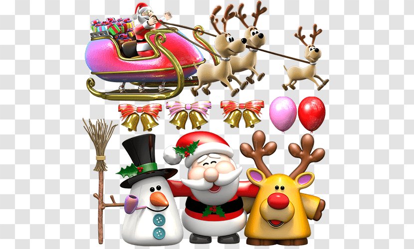 Reindeer Rudolph Santa Claus Village Christmas Day - Eve - Papaacute Stamp Transparent PNG