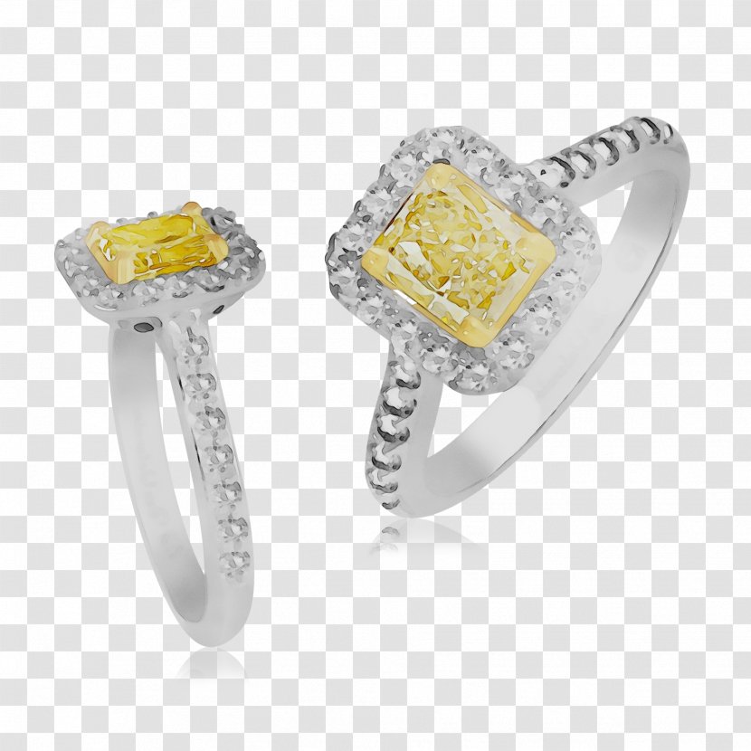 Wedding Ring Yellow Body Jewellery - Earrings - Diamond Transparent PNG