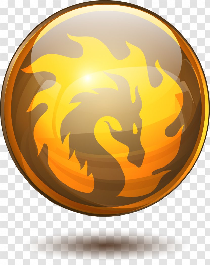 Dragon Icon - Symbol - Tan Ball Transparent PNG