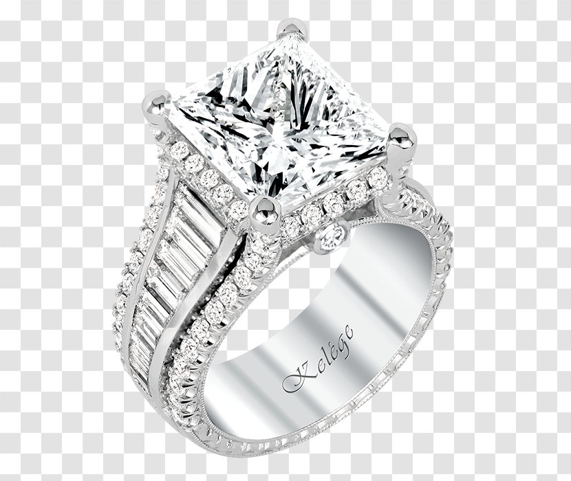 Wedding Ring Engagement Jewellery Diamond - Platinum - Creative Rings Transparent PNG