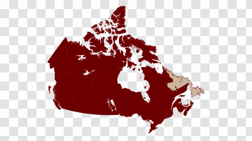 Canada Map - Red Transparent PNG