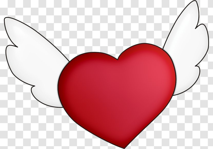 Red Heart Love - Cartoon - Angel Transparent PNG